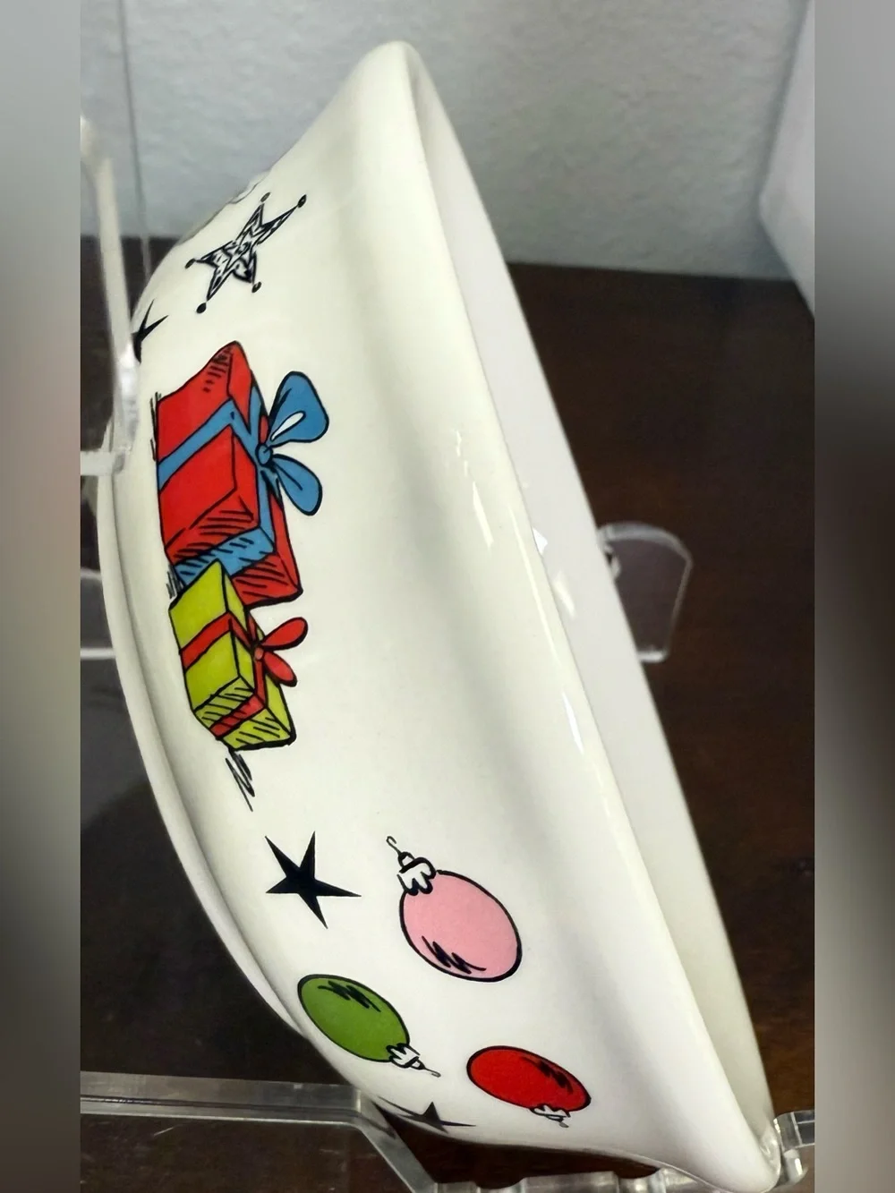 The Grinch Christmas Pet Dog Cat Bowl With Max The Dog NEW